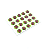 Oval Pupil 3D Adhesive Eyes - Chartreuse with Red Pupil