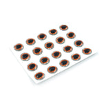 Oval Pupil 3D Adhesive Eyes - Orange with Black Pupil