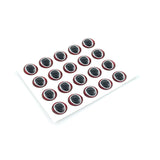 Oval Pupil 3D Adhesive Eyes - Red with Black Pupil