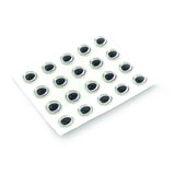 Oval Pupil 3D Adhesive Eyes - Super Pearl with Black Pupil