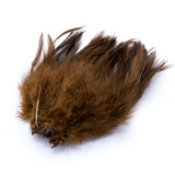Strung Saddle Hackle Feathers - Fiery Brown