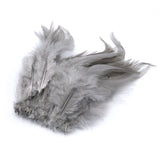 Strung Saddle Hackle Feathers - Gray