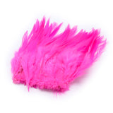 Strung Saddle Hackle Feathers - Hot Pink