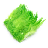 Strung Saddle Hackle Feathers - Lime Green