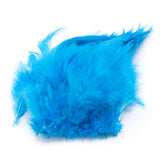Strung Saddle Hackle Feathers - Silver Doctor Blue