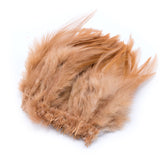 Strung Saddle Hackle Feathers - Tan