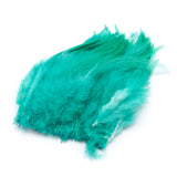 Strung Saddle Hackle Feathers - Whitlock's Turquoise