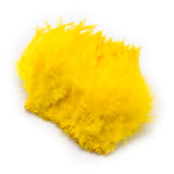 Strung Saddle Hackle Feathers - Yellow