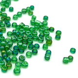Tyers Glass Beads - Iridescent Caddis Green