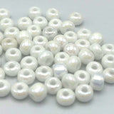 Tyers Glass Beads - Iridescent White