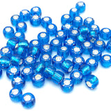 Tyers Glass Beads - Silver Lined Blue