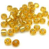 Tyers Glass Beads - Silver Lined Gold