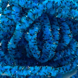 UV Mottled Galaxy Mop Chenille - Fluorescent Blue
