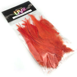 Spirit River UV2 Strung Saddle Hackle - Fire Orange